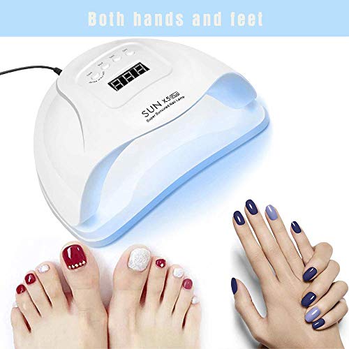 MAYCREATE ® LED UV Nail Lamp Gel Polish Curing 150W Professional Polish Manicure Pedicure Nail Dryer Light with 5 Timer Setting, Auto-Sensor for Manicure/Pedicure, Home and... - Image 4