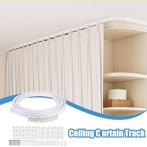 Rail de plafond pour rideaux pliable pour stopper le vis-à-vis - 3