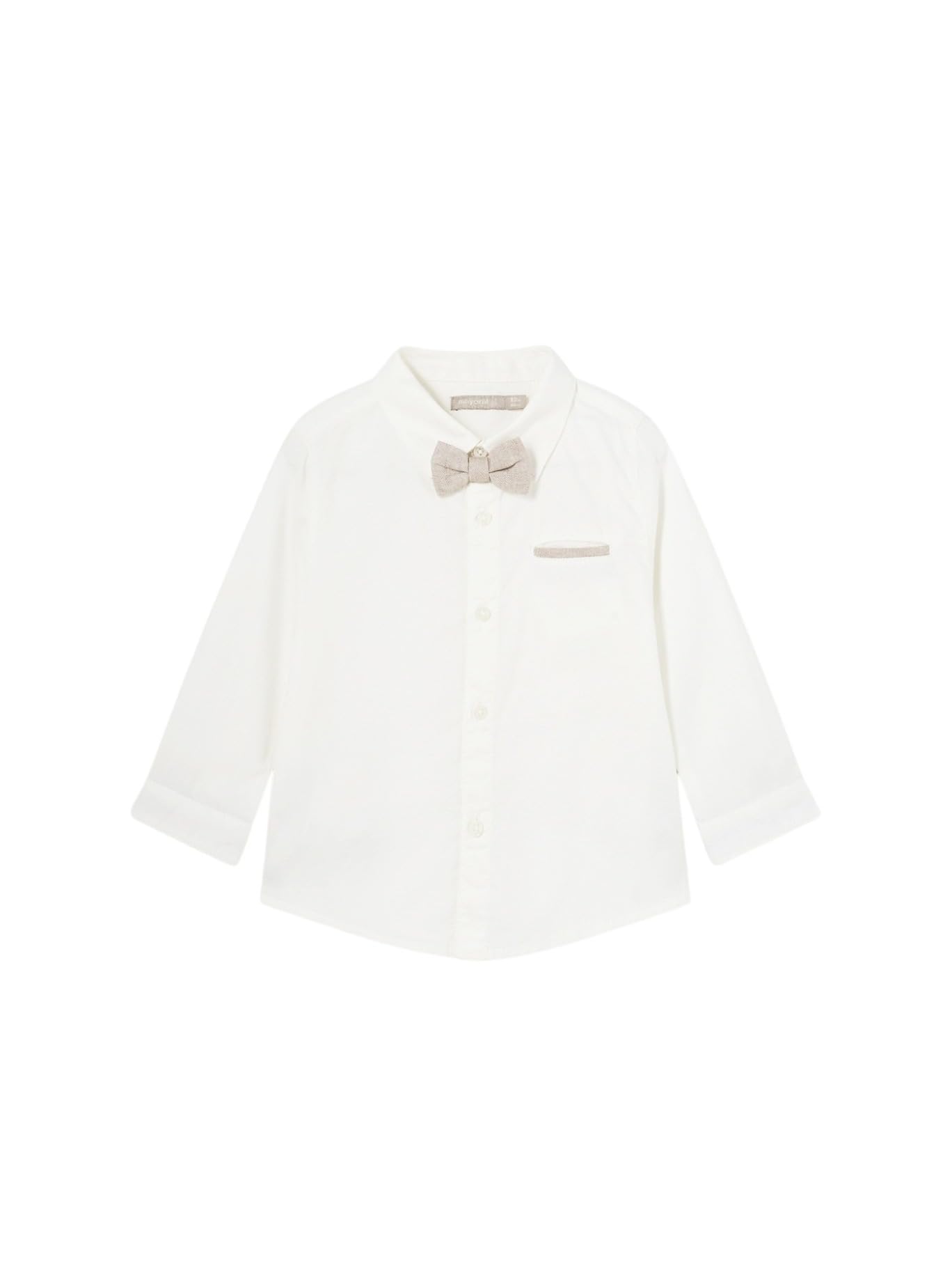 Mayoral Camicia m/l Elegante Papillon per Bimbo Ecrù