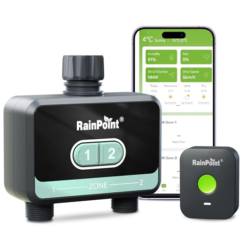 RainPoint WiFi Water Timer for Garden Hose,Blue