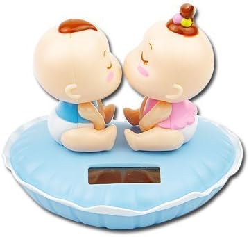 Solar Powered Bobble Head Kissing Boy And Girl Home Decoration Car Decoration image 4