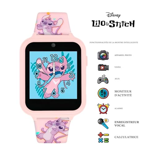 Montre interactive Disney Angel LAS4088 rose en silicone pour enfant - 2
