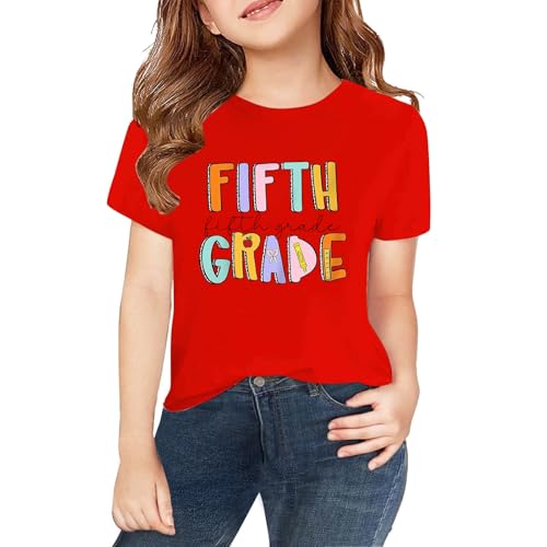 Teen Boys 1st Day of Kindergarten Shirt Back to School Outfits for Girls Kids Cotton Cute Graphic School Days Summer Clothes