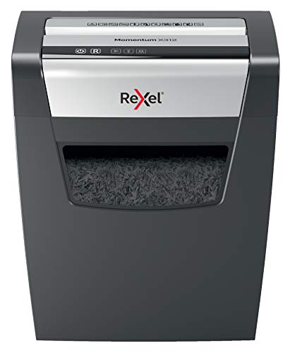Rexel Momentum X312 Distruggidocumenti Manuale, 13-12 Fogli A4 (70-80 Gr/Mq), Taglio A Frammenti, Sicurezza P-3, Capacità 23 Litri, 2104572Eu