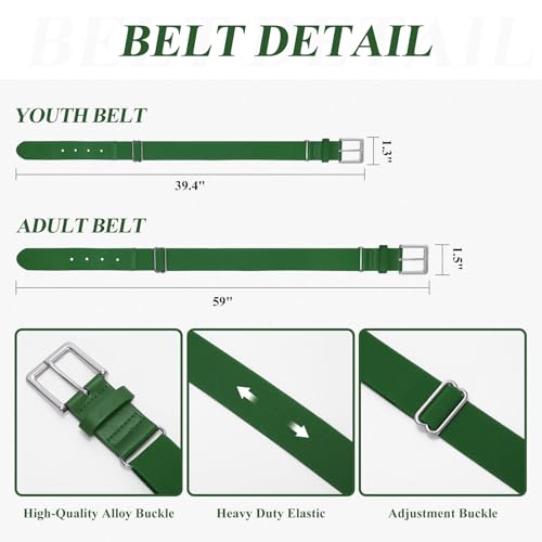 Image of XZQTIVE Baseball Softball Socks and Belt Combo Set Adjustable Softball Socks and Elastic Belt for Kids Youth Adult
