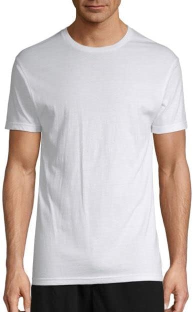 Stafford Mens Crewneck T-Shirts | Tall/Ex Tall Tagless Undershirts | 4 Pack (Extra Large/Tall) White