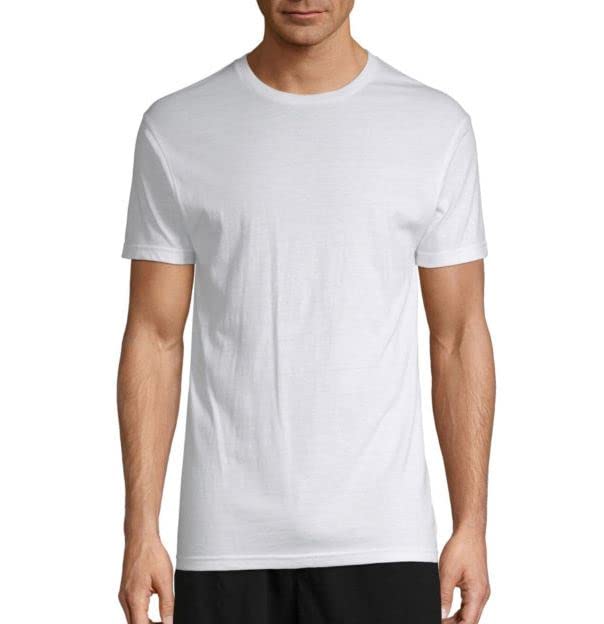 Stafford Mens Crewneck T-Shirts | Tall/Ex Tall Tagless Undershirts | 4 Pack (Extra Large/Tall) White