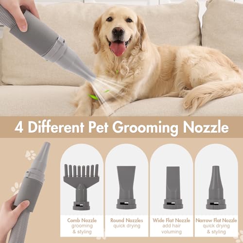 image for omzer Dog Dryer Pet Blower - 5.2HP/3200W High Velocity Professional Pe