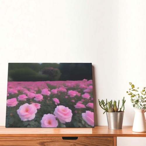 Décoration murale fleurs de lune POEZJZW tableau cadre 30x40cm - 6