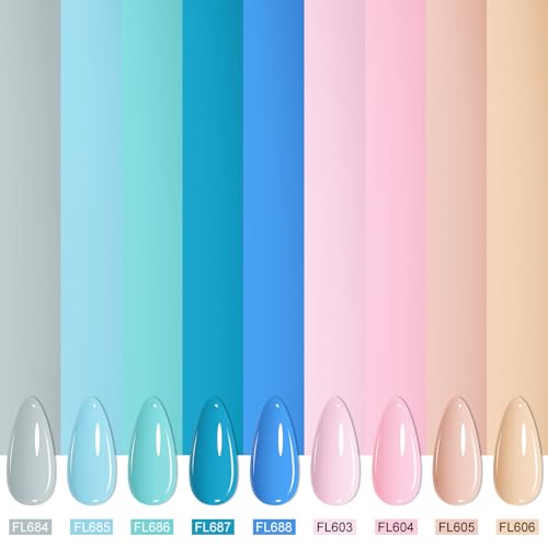 Set de esmaltes de gel nude 12 piezas 9 colores miniatura 6