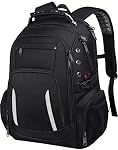 Large Laptop Backpack for Men, 17 Inch Computer Compartment Business Traveling Bookbag with USB Charging Port, Waterproof, TSA Friendly College High School 40L