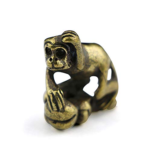 Singe en laiton pur statuette cuivre pour table thé zen