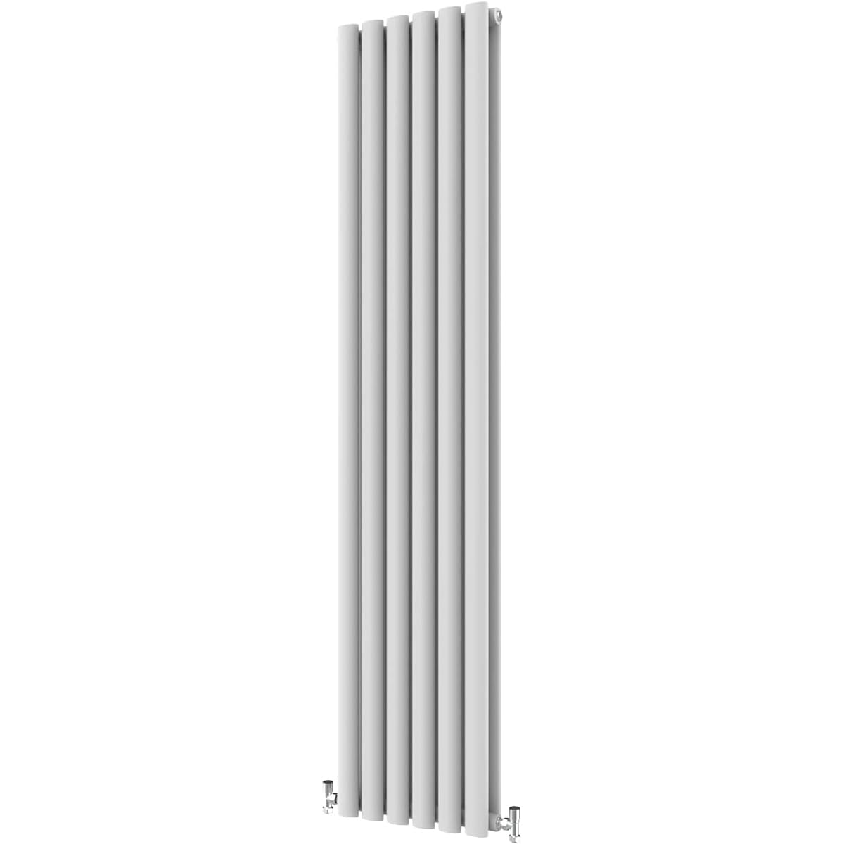 Radbliss Oval Column Vertical Radiator 1600x354mm White Double Central Heating Upright Tall Designer RAD
