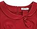 MUXXN Women's Classy Scoop Neck Belt Fitted Casual Wear to Work Dress (L Red)