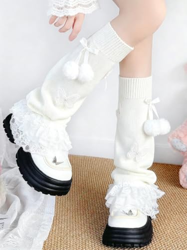Image of WODECASA Knit Leg Warmers for Girls,for Daily Wear, Cosplay, Photoshoots
