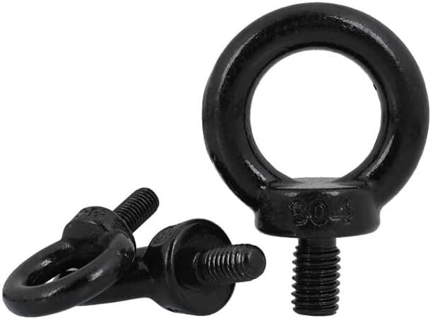 Shoulder eye bolt Ring Eye Bolt Eye Bolts M3 M4 M5 M6 M8 M10 M12 M14 M16 M18 M20 M24 Black 304 Stainless Steel Ring Lifting Eyebolt Marine Lifting Eye Screws Ring Bolt Stainless Steel Eye Bolts(M4X1