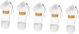 Ipetboom 5 Peças Design Em Forma De Animais De Estimação Alimentador Ambulante Dispensador De Comida Água Transparente Para Tigela Portátil Cães Viagem Decorativo Conveniente Copo Grau