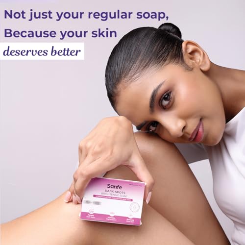 Image of Sanfe Soaps Kojic Acid Soap for Bath | 75g | Pack of 1 | Detan Soap | Dark Spots Brightening & Pigmentation Removal | Skin Whitening Soap Bar | Tanning Removal Soap for Men & Women