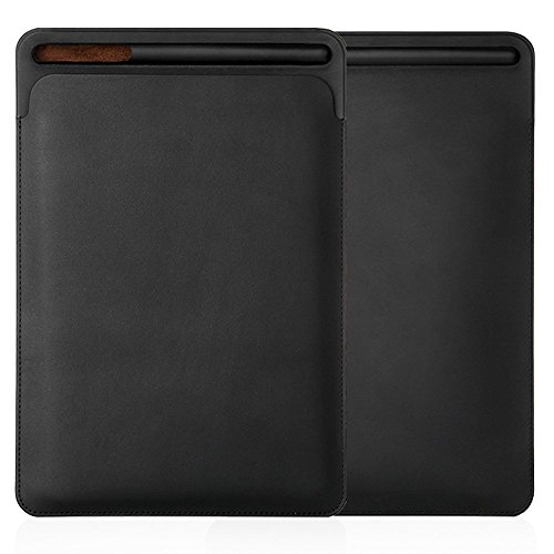 iPad Pro 10.5 Sleeve Case, PopSmart Premium PU Leather Sleeve Case for iPad Pro 10.5 2017 Pouch Bag Cover with Pencil Slot for iPad Pro 9.7 Inch (Black)