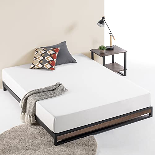 ZINUS GOOD DESIGN Award Winner Suzanne 6 Inch Bamboo and Metal Platforma Bed Frame, No Box Spring Needed, Wood Slat Support, Grey Wash, Queen