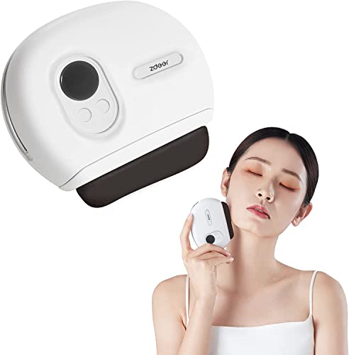 Zdeer Gua Sha Facial Tools, Electric Gua Sha With Heat & Vibration Face Massager,Gua Sha Stone Guasha Tool For Face,Anti-Aging & Wrinkles,Puffiness,Double Chin Reducer,Tension Relief(Black) #TOP6