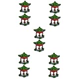 Mini décoration de jardin : le design du décor du pavillon est concis, la couleur est simple, les détails sont exquis et réalistes.