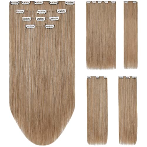 Blonde Hair Extension,Clip In Hair Extensions 22" Straight Hair Pieces