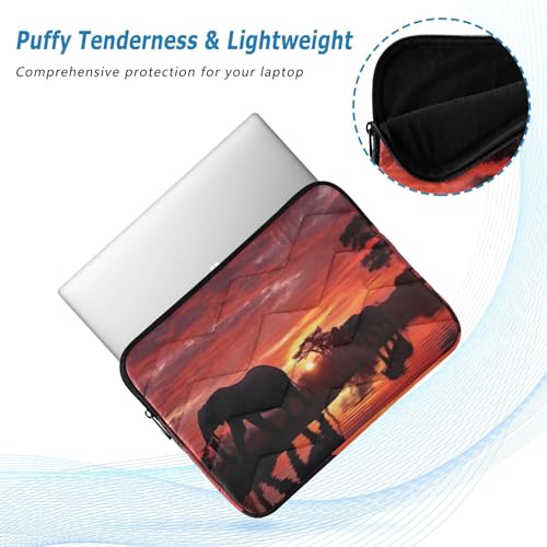 Funda para portátil 13-14 pulgadas impermeable con diseño de elefantes miniatura 5