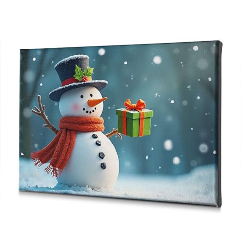 Toile de bain bonhomme de neige cadeau idéal déco suspendre 30x40