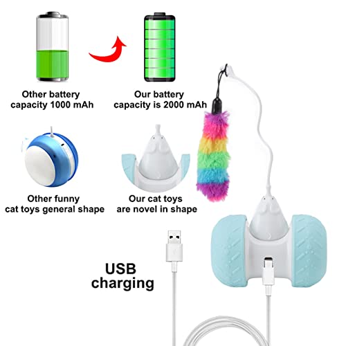 Brinquedo Interativo para Gatos, Controle Automático Recarregável por USB Roda de Exercícios para Ga