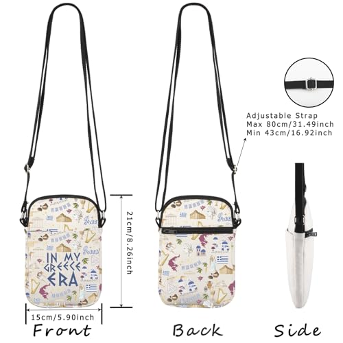 WCGXKO Greece Gift Greek Souvenir Gift In My Greece Era Crossbody Bag Greek Flag Tourist Gift Greece Travel Vacation Gift2