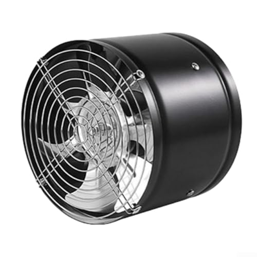 Gettimore Ventilador extractor de alto rendimiento de 150 mm, extracción eficiente de humo, base (negro)