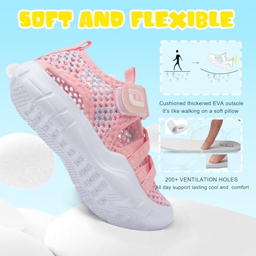 Image of JOINFREE Toddler Boys Girls Water Shoes Breathable Qucik Dry Sport Beach Sandals Lightweight Barefoot Flexible