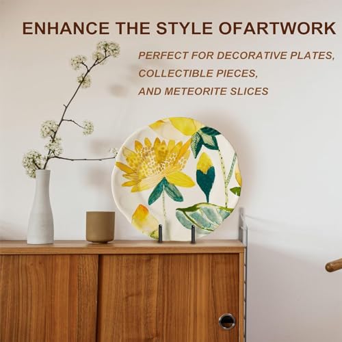 Image of Metal Photo Stand for Table - Elegant Display Stand for Decorative Plates and Pictures, Ideal Metal Tabletop Photo Frame Stand for Home and Office Decor (Pack of 2)
