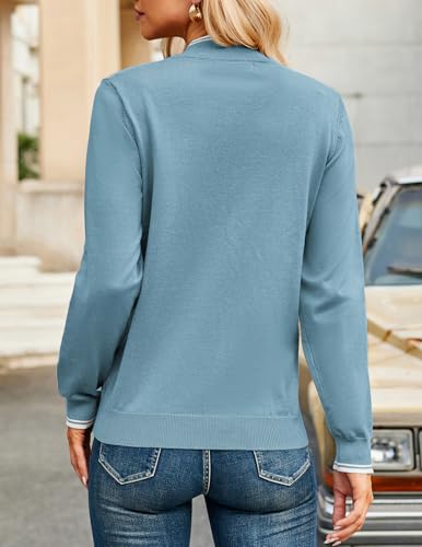 Image of JACK SMITH Quarter Zip Pullover Sweaters for Womens, Rib Polo Sweater Tops