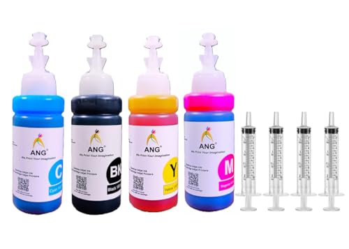 Image of ANG Premium Ink for 2131, 2135, 4535, 3635, 3636, 2020, 2520, 3775, 3776, 3777, 3835 100g with 4 Syringes Tri-Color Ink Bottle