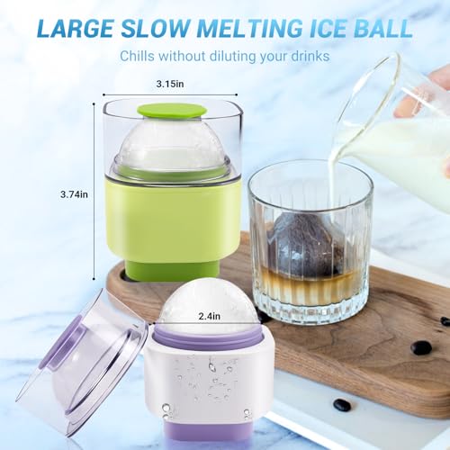 Molde de Hielo Redondo Set de 2 con Tapa 6 cm miniatura 3