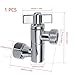 Chinflly Adjustable Shower Head Extension Adapter, Shower Arm Elbow Universal Wall Mounted All Metal Angle Connector for Fixed and Rain Showerhead with Pipe Sealing Tape, 1PCS(Silver)