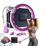K-MART Smart Weighted Hula Hoop For Adults, Detachable Fitness Ring With 360 Degree Auto-Spinning Ball Massage, Smart Ring Hula Hoops For Adults, Fitness Equipment For Weight Loss