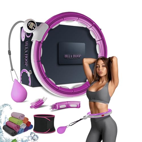 Active 100 Smart Weighted Hula Ring Hoops, Hula Circle Abnehmbarer Fitnessring mit...