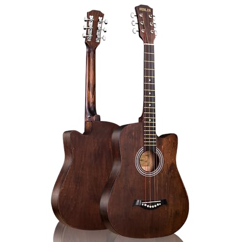Guitarra Acústica de Práctica de 38 Pulgadas para Principiantes - Guitarra Acustica Clasica, Cuerdas de...