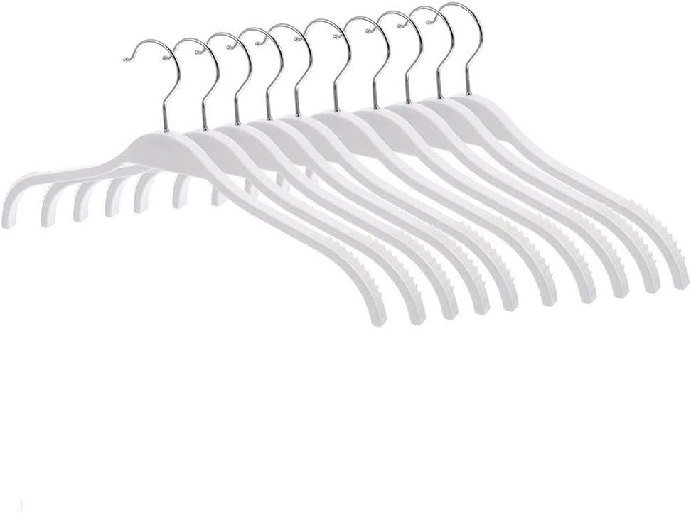 1 Set 10 Pcs Clothing Hangers Coat Hangers Traceless Clothes Hangers(OneColor)