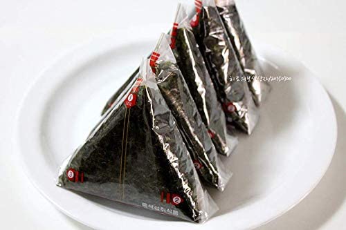 Samgak Gimbap, 50 pezzi per Onigiri, foglie a forma di triangolo, essicate, 50 g, con adesivi