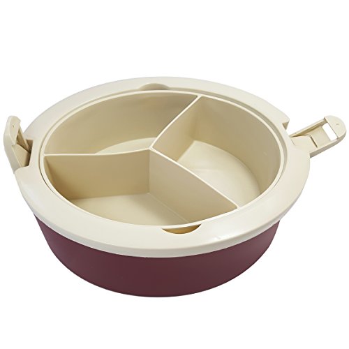 Termoprato 1,5l Marmita Prato Triplo Térmico Alça Microondas, Zanline, Bordô