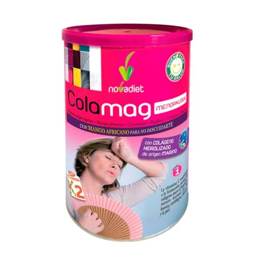 Colamag Menopausia 300g | Suplemento con Colágeno Marino, Mango Africano, Cimicífuga y Pasiflora | Refuerza Huesos, Hormonas y Bienestar Femenino