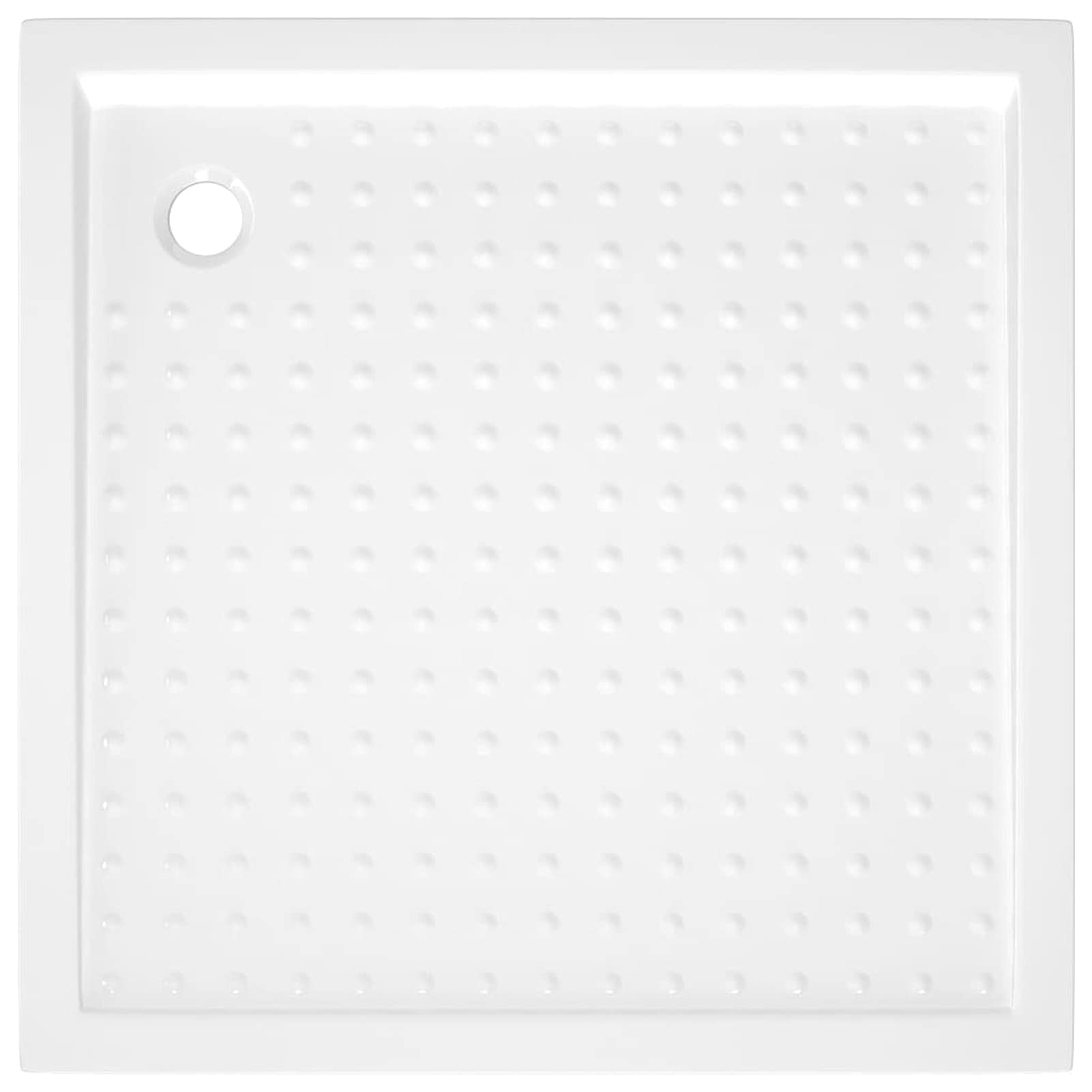 ARKEM Plato de Ducha con Puntos ABS Blanco 80x80x4 cm Mamparas De Ducha Plato Rectangular