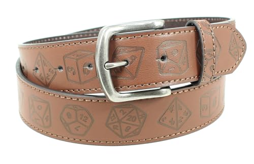 RPG Dice Leather Belt Strap and Metal Buckle 1.5" Wide with Snaps - D10 DND RPG MTG Table Board Games2