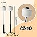 Luomorgo 2 Pcs Marching Bass Drum Mallets, Wool Felt Drum Mallets Percussion with Stainless Steel Handle, 12 Inch Drum Mallets Soft Felt Timpani Mallets