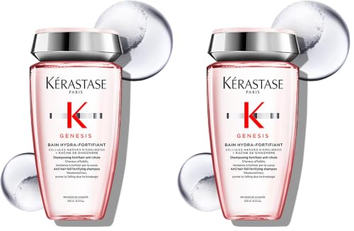 Kérastase Genesis, Champú Fortificante Anticaída, Con Textura En Gel, Para Pelo Fino o Frágil, Bain Hydra-Fortifiant, 250 ml (Paquete de 2)