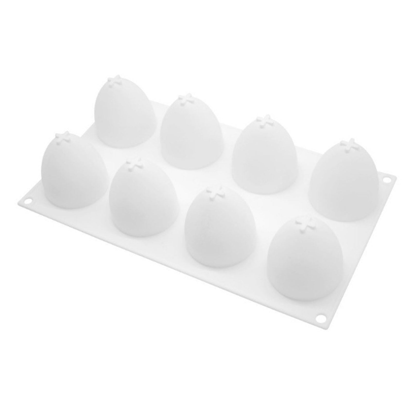 Whoasyst Multi Purpose 3D Eggs Silicone Mold 6 Cavities Nonstick Baking Mold Suitable for Cake Chocolate and Food Grade Silicone
